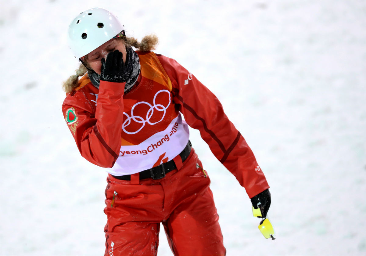 Беларуская фрыстайлістка на Алімпіядзе ўпала тварам у снег (фота, відэа)