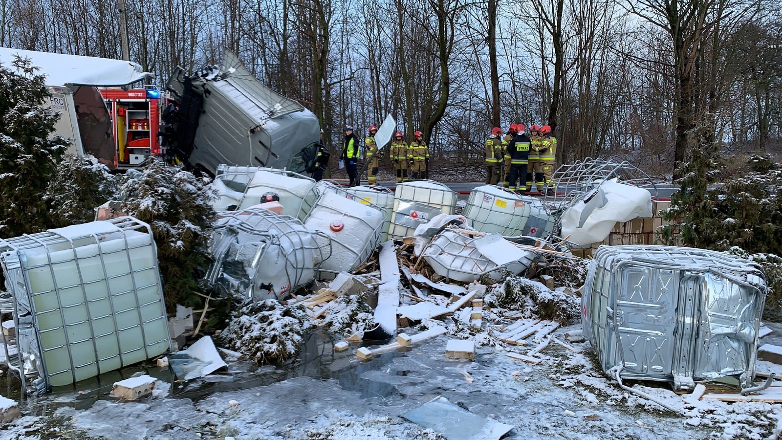 Фура з Беларусі трапіла ў аварыю ў Польшчы, загінуў кіроўца