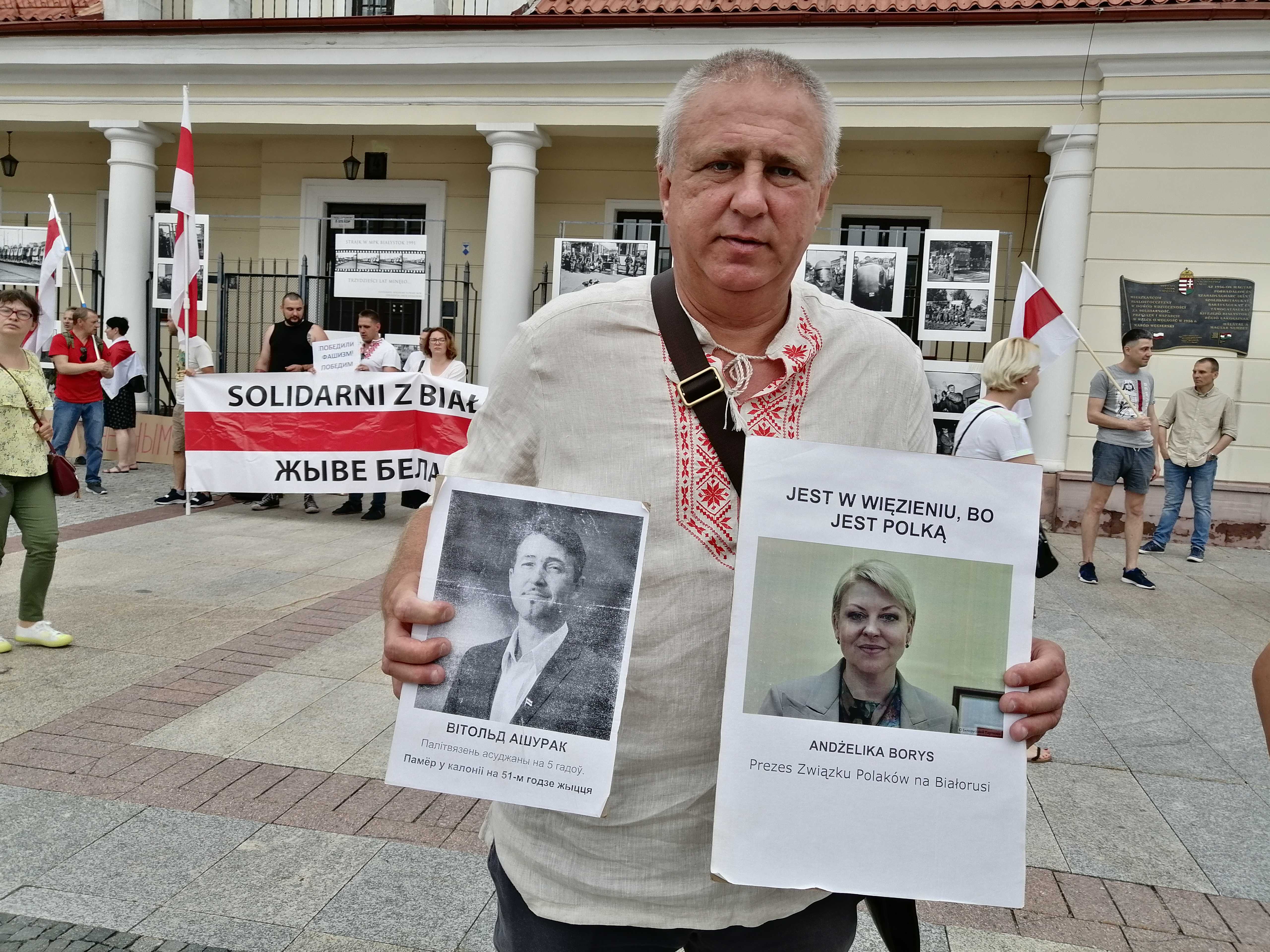 У Беластоку прайшла акцыя салідарнасці з Беларуссю