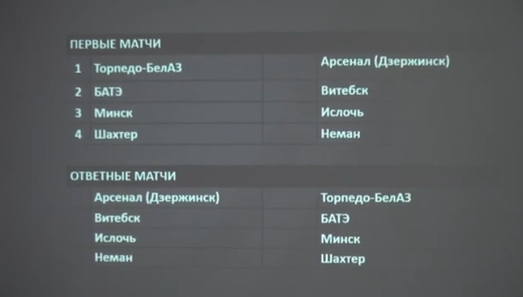 Стала вядома, з кім згуляюць у Кубку Беларусі "Шахцёр" і БАТЭ