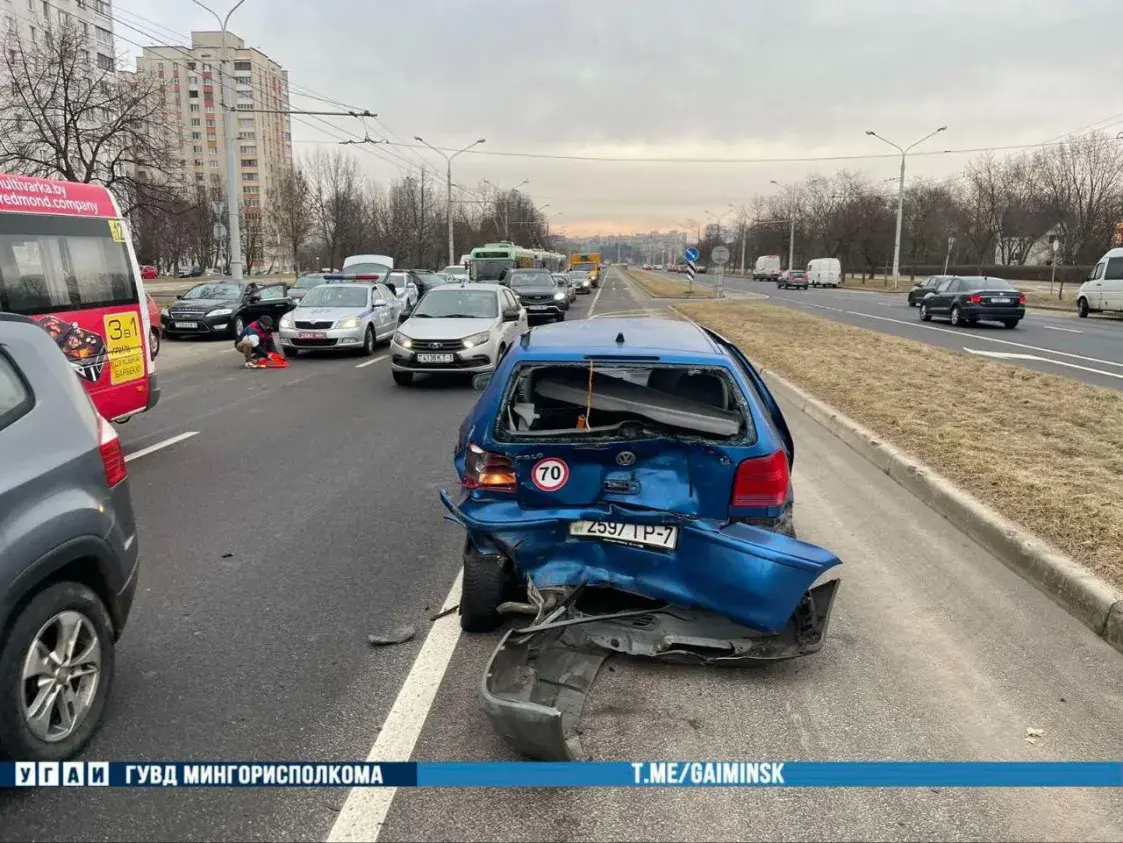 Очередное ДТП с маршруткой — на сей раз в Минске