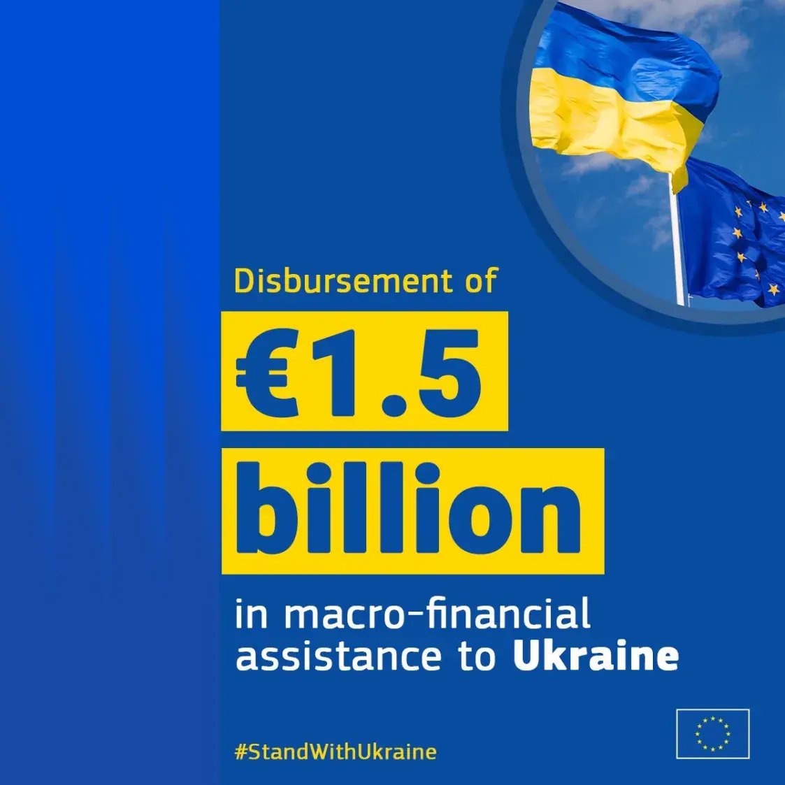 Украіна атрымала 1,5 млрд еўра макрафінансавай дапамогі ад ЕС