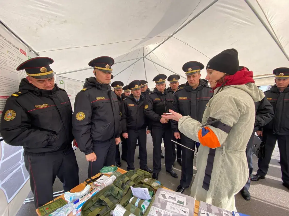 У Івацэвічах адпрацоўвалі дапамогу байцам, пацярпелым у выніку ракетнага ўдару