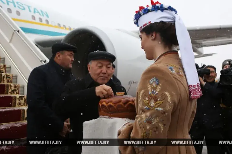 Як у Мінску сустракалі Нурсултана Назарбаева (фота)