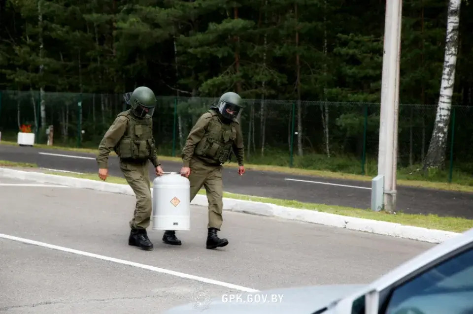 На мяжы Беларусі і Літвы АМАП адпрацоўваў разгон "акцыі пратэсту"