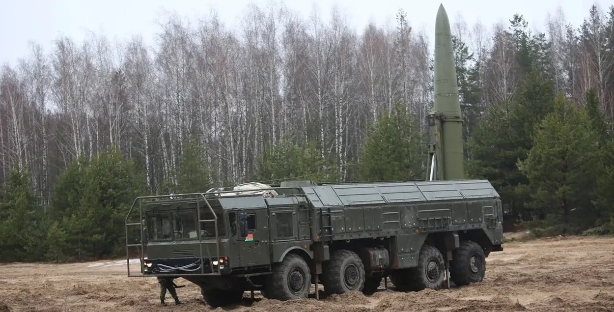 Ракетный комплекс "Искандер-М", который Россия передала Беларуси. Он может быть носителем ядерного оружия / Министерство обороны
