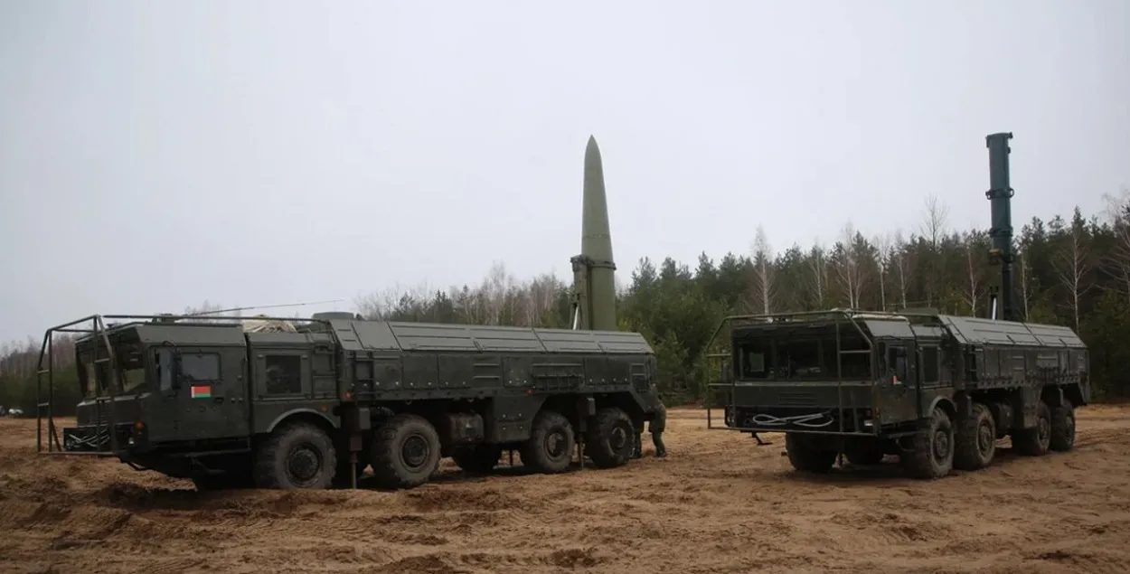 "Искандер-М", который может нести ядерное оружие, в Беларуси / Министерство обороны
