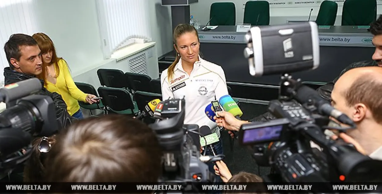 Дар'я Домрачава трэніруецца па індывідуальным графіку