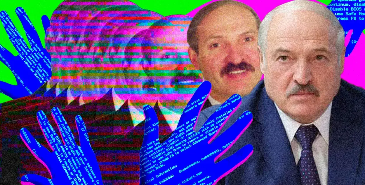 Lukashenka has (not) been holding on to his chair for almost 28 years/collage by Ulad Rubanau