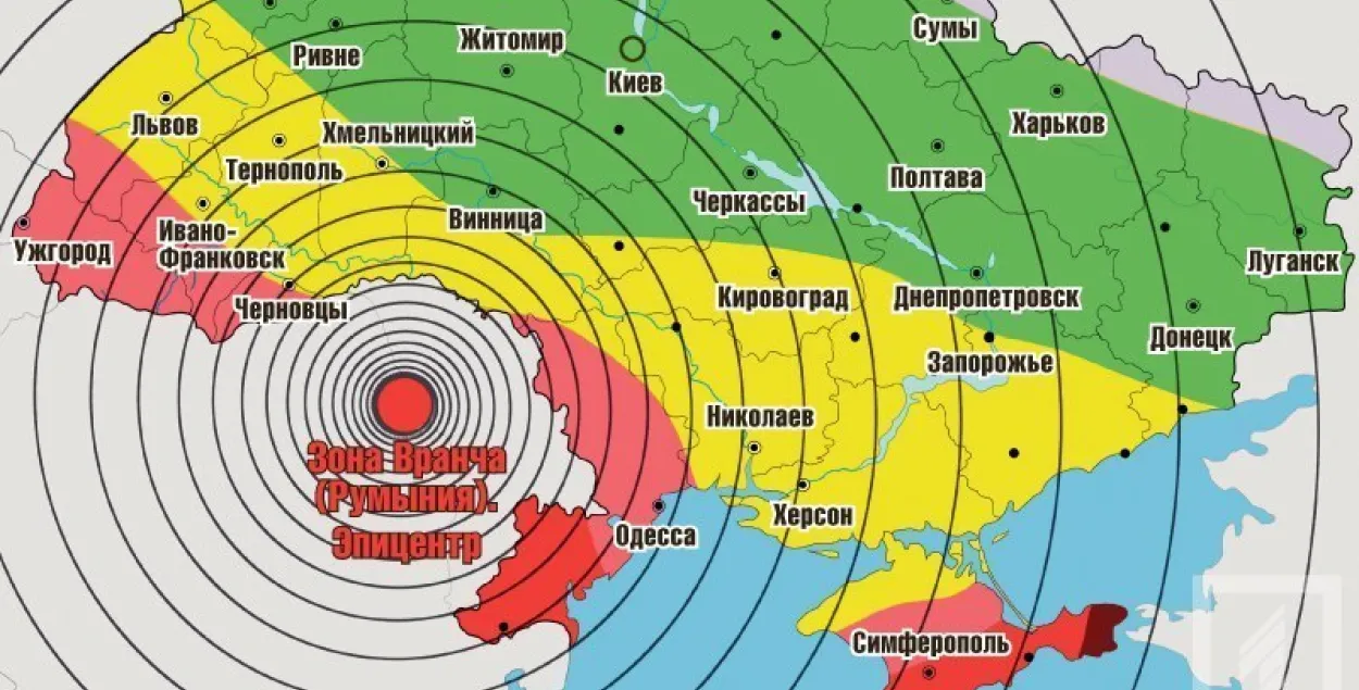 Штуршкі землятрусу ў Карпатах адчуваліся ў Гомелі 