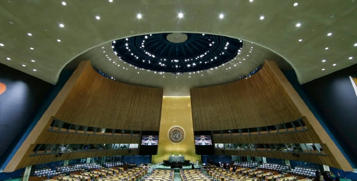 В ООН представители РБ голосуют за то же, что и россияне / t.me/GolosAmeriki/
