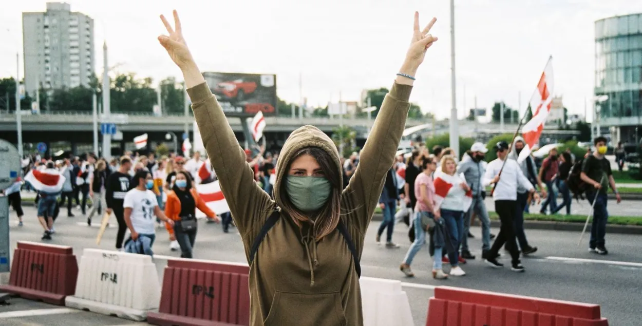 Мирная акция протеста в Беларуси, 2020 год / unsplash.com
