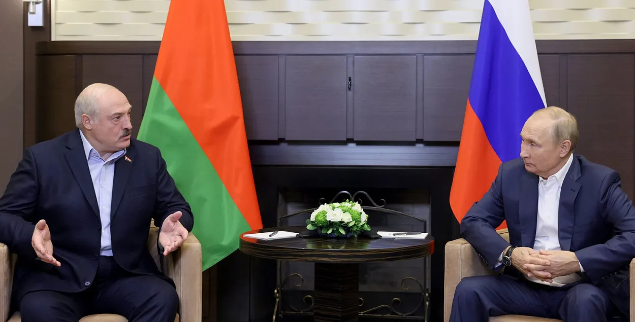 Аляксандр Лукашэнка і Уладзімір Пуцін падчас сустрэчы ў Сочы, верасень 2022 года / president.gov.by
