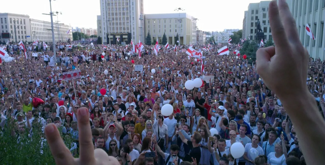 Массовая уличная акция в Минске в августе 2020-го / Из архива Еврорадио​