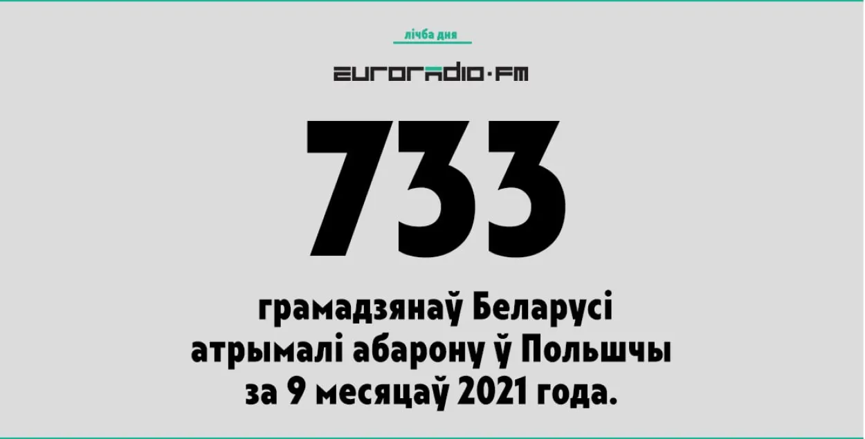 Лічба дня: міжнародную абарону ў Польшчы атрымалі 733 грамадзяніны Беларусі