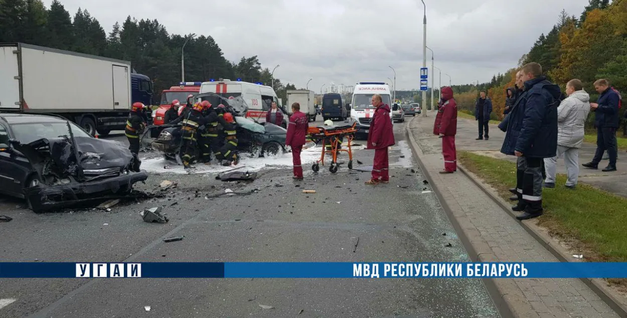 ДТП в минском Уручье / Пресс-служба МВД​