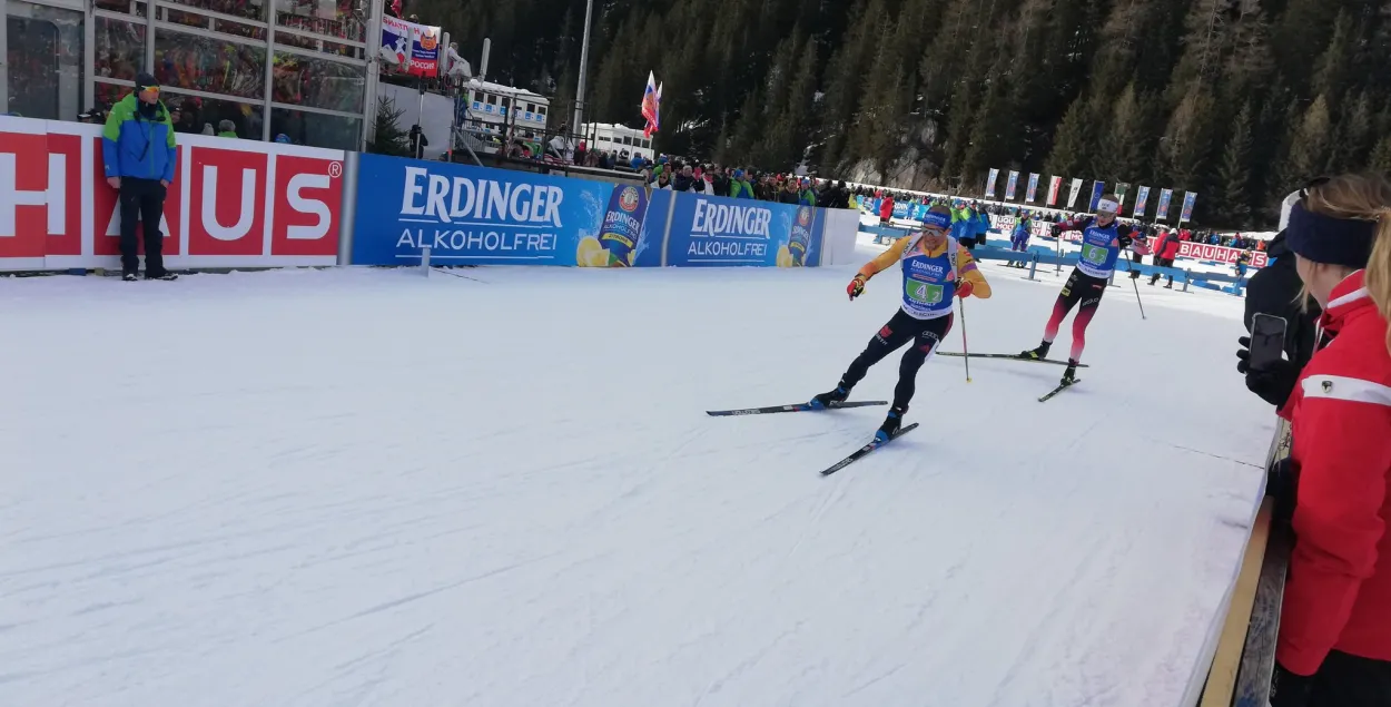 Беларускія біятланісты занялі ў адзіночным міксце на чэмпіянаце свету 15-е месца