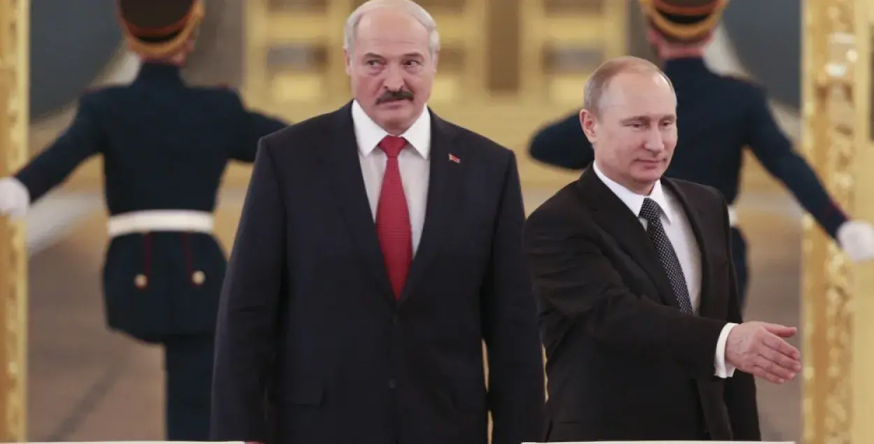 Аляксандр Лукашэнка і Уладзімір Пуцін / AFP