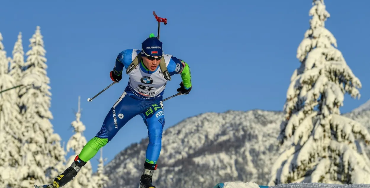 Антон Смольскі на спрынце ў Хохфільцэне / Ілюстратыўнае фота​ biathlon.by