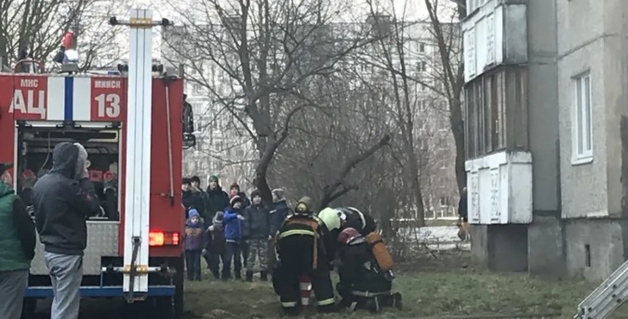 На пажары ў мінскай Малінаўцы выратавальнікі “адкачалі” сабаку