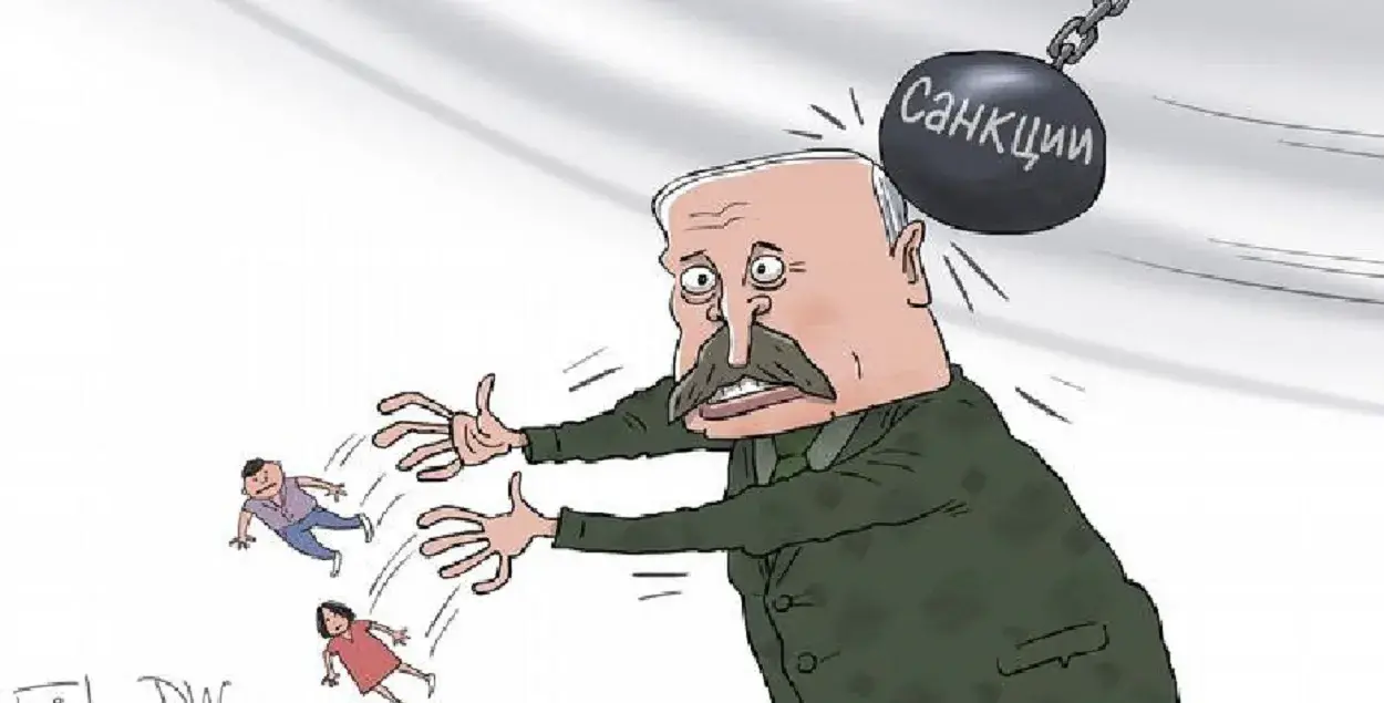 Александр Лукашенко и санкции / карикатура DW