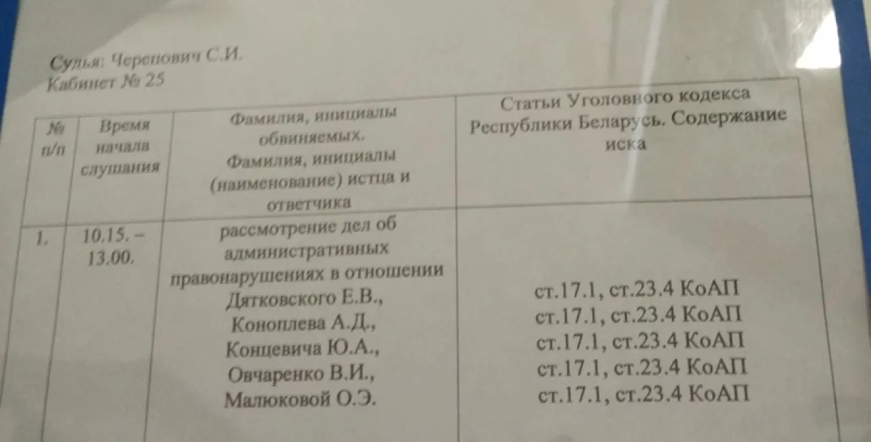 Першы прысуд за мінскі "марш недармаедаў" — 13 сутак