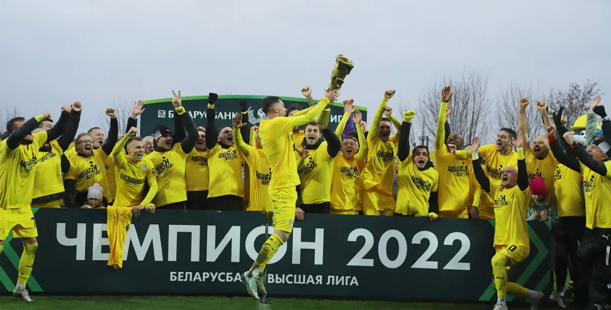 ФК "Шахцёр" лічыўся чэмпіёнам 2022 года / fcshakhter.by
