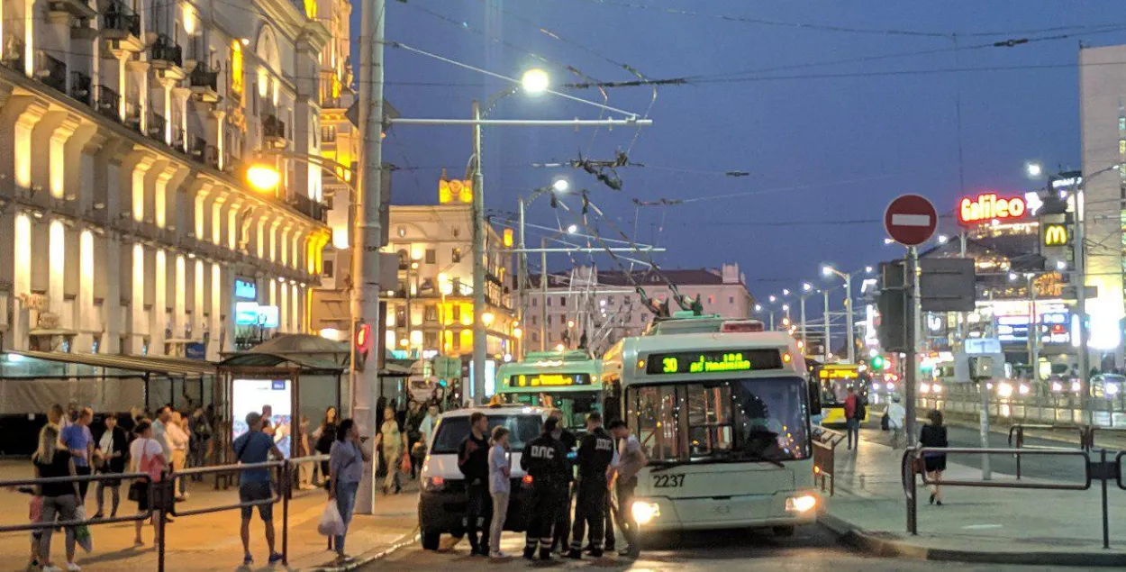 Авария на Привокзальной площади в Минске / Роман Протасевич, Еврорадио​