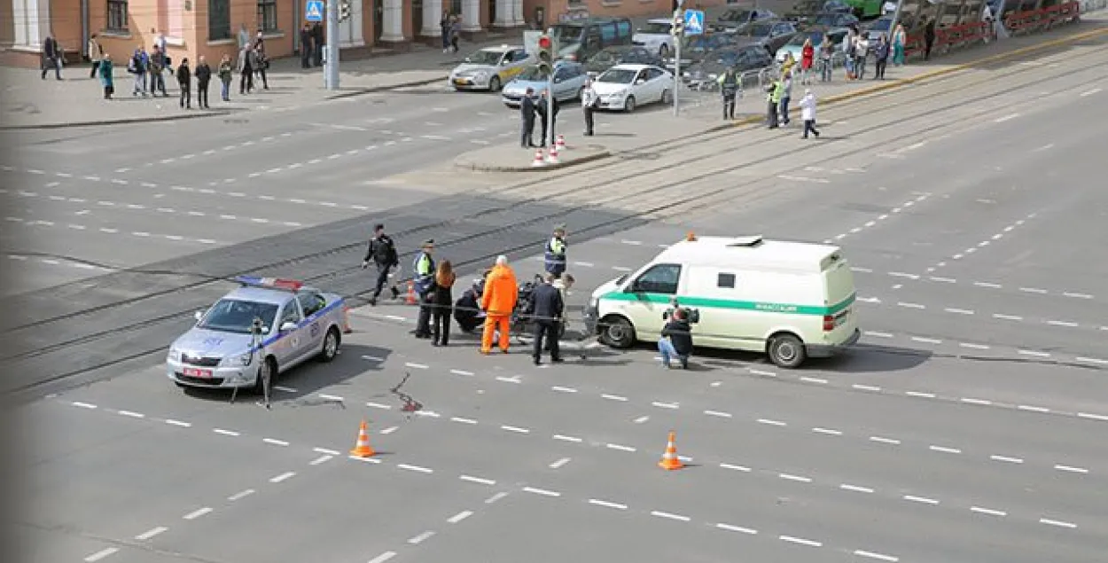 Матацыклісту, які ў Мінску збіў інспектара ДАІ, выставілі абвінавачанне