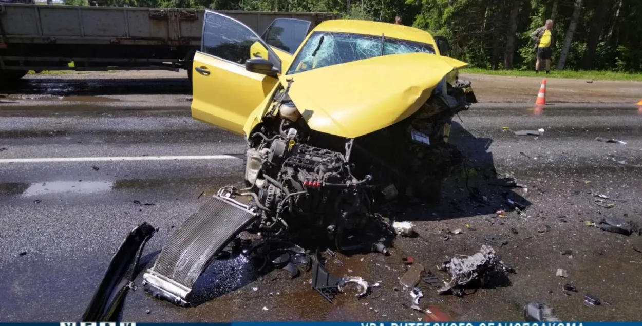 У аварыі ў Полацкім раёне пацярпелі пяць чалавек