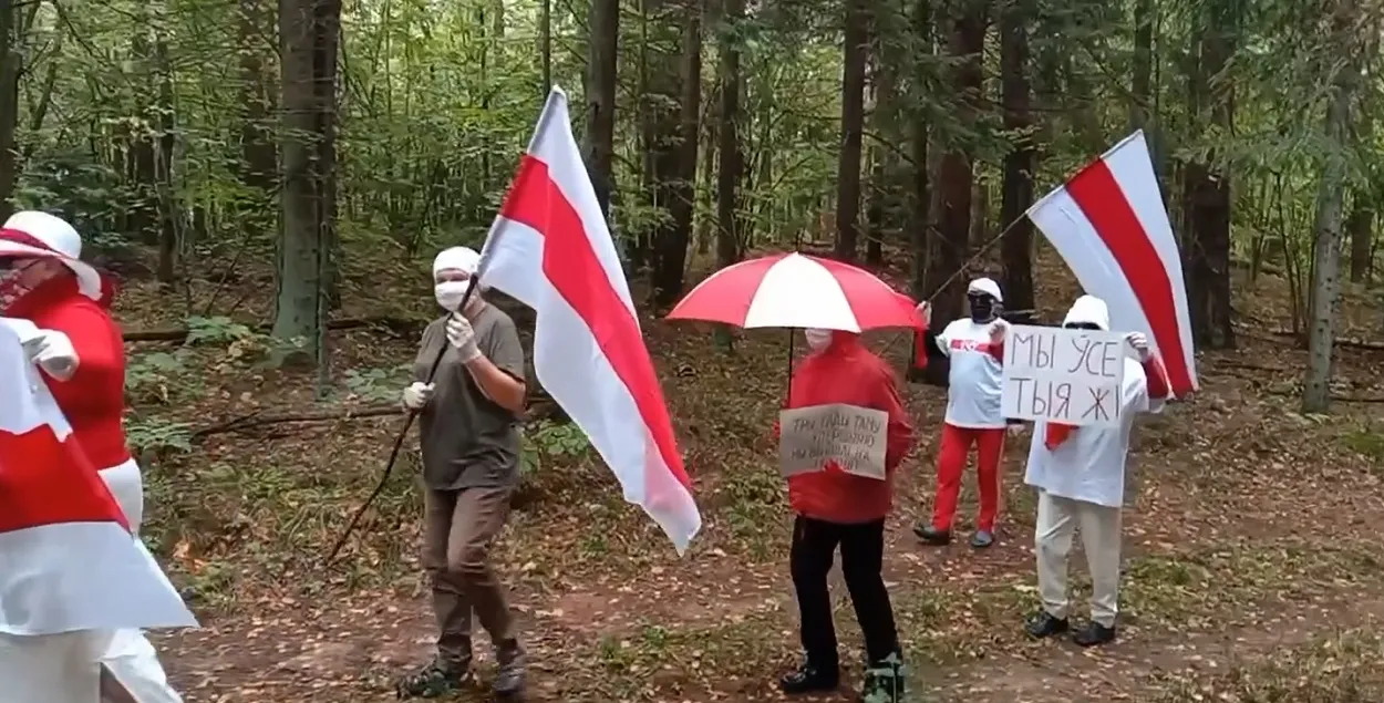 "Партизанская" акция в лесу