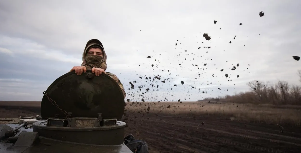 Украинский военный на фронте