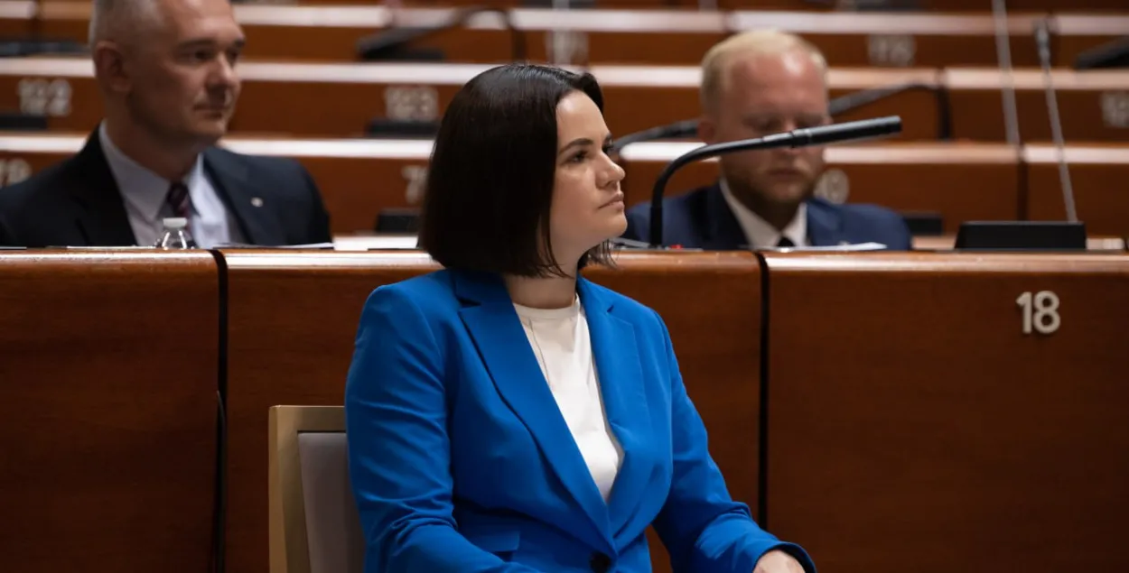 Светлана Тихановская на пленарной сессии Парламентской ассамблеи Совета Европы