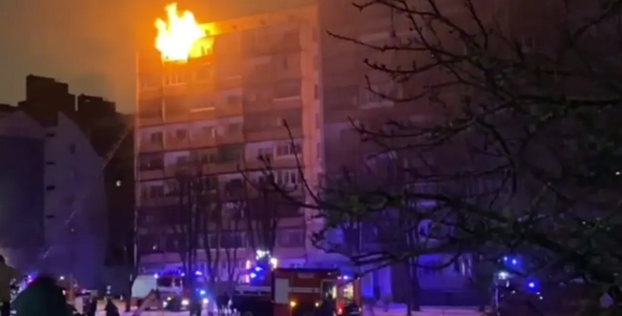 Пожар в общежитии в Минске&nbsp;
