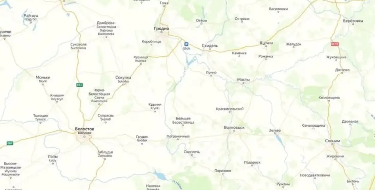 Так выглядит из-за границы обновленная карта Яндекса
