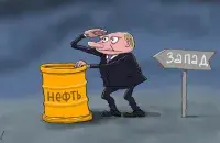 Владимир Путин и нефть / Карикатура dw.com
