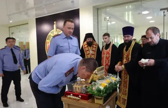 Міліцыянеры і святары / Прэс-служба гомельскай міліцыі&nbsp;