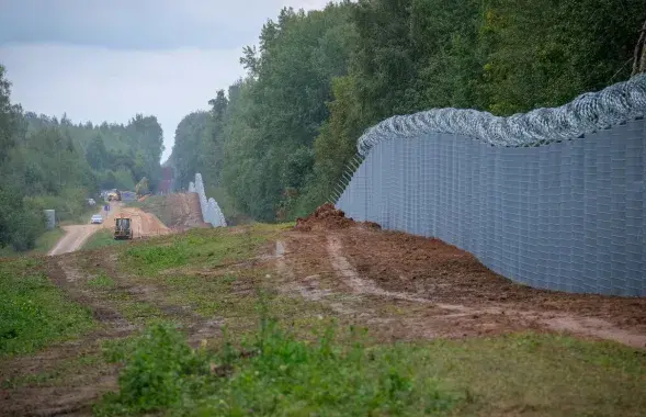 Строительство на латвийско-белорусской границе / Из архива delfi.lv
