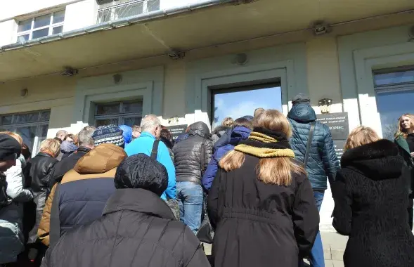 Студэнты БНТУ падчас эвакуацыі