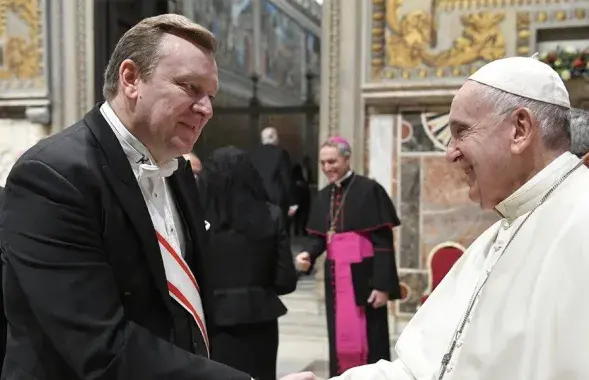 Сергей Алейник и Папа Франциск / vaticannews.va