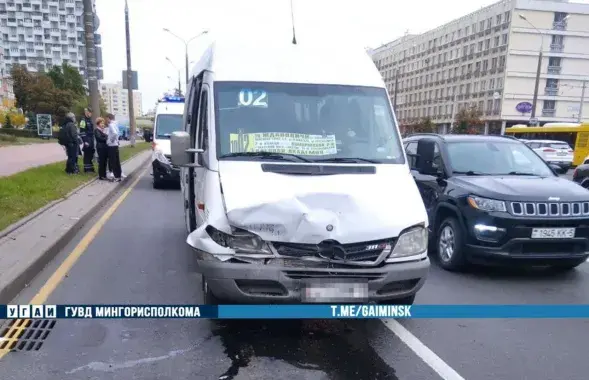 У выніку ДТЗ пацярпелі шэсць пасажыраў маршруткі​ /&nbsp;@gaiminsk