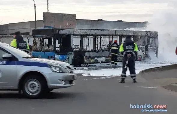 Автобус полностью сгорел / bobruisk.news​