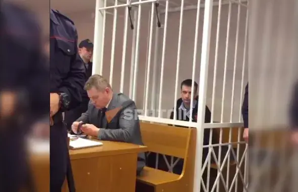 Геннадий Можейко на суде / кадр из видео
