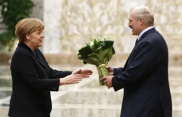 Ангела Меркель і Аляксандр Лукашэнка​