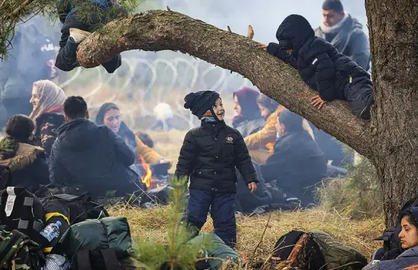 Мігранты на мяжы Беларусі з Польшчай / БЕЛТА / ТАСС