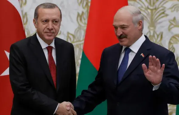 Рэджэп Таіп Эрдаган і Аляксандр Лукашэнка / AP Photo
