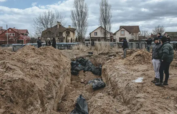 The mass grave in Bucha&nbsp;/ Euroradio