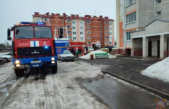 В момент пожара девочка была дома одна /&nbsp;vitebsk.mchs.gov.by
