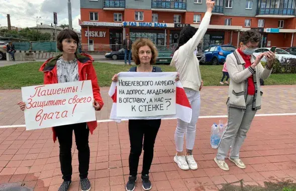 Протесты медиков в Минске / Еврорадио