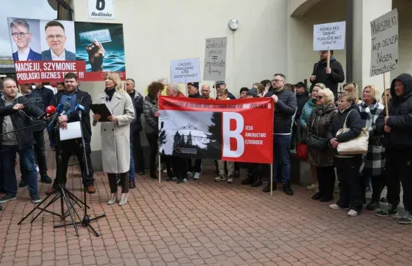 Протест польских предпринимателей против закрытия границ с Беларусью / bialystok.twoje-miasto.pl
